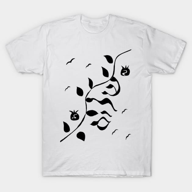 Shalom in black and white colors T-Shirt by Avvy